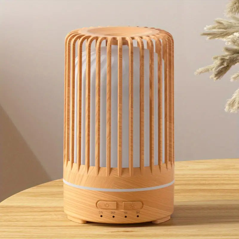 Ribbed Natural Wood Electronic Diffuser