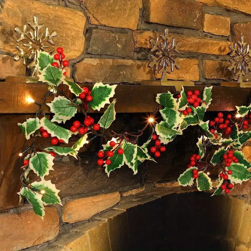 Christmas Holly Berry Garland