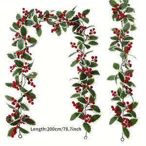 Christmas Holly Berry Garland