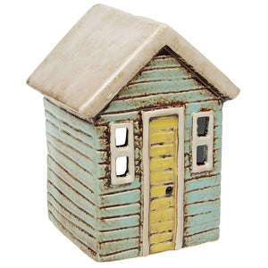 Aqua Beach Hut | Village Pottery Tealight Holder