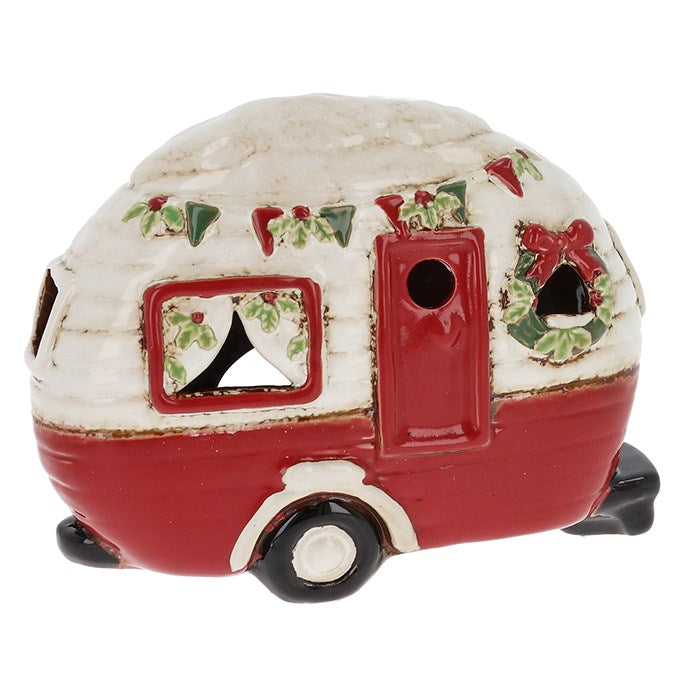 Christmas Red Caravan | Village Pottery Tealight Holder