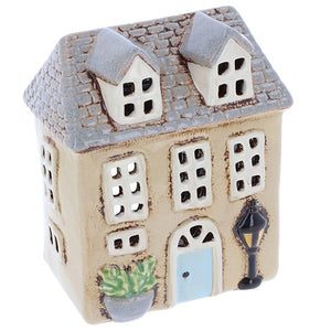 Beige Garden & Lantern Dormer House | Village Pottery Tealight Holder