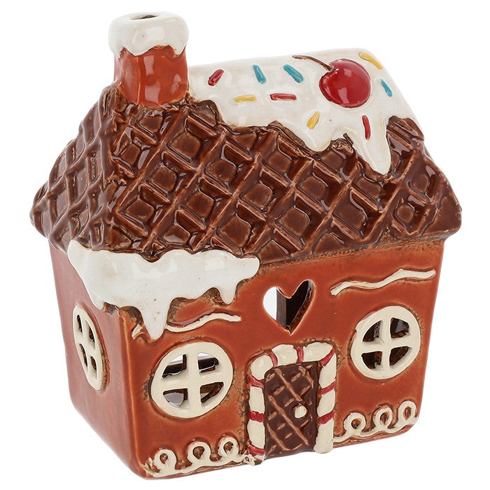 Gingerbread Waffle Icing House | Village Pottery Tealight Holder