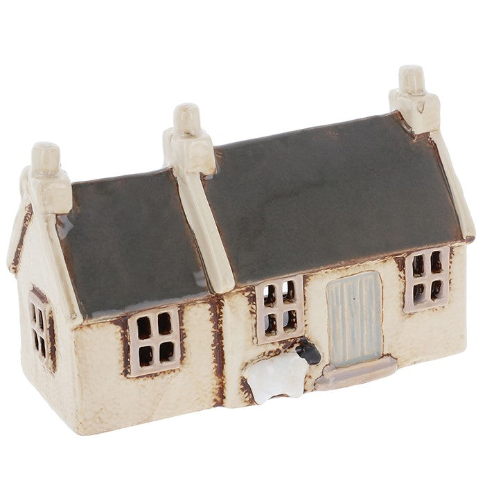 Beige Slate Roof Farm House | Village Pottery Tealight Holder