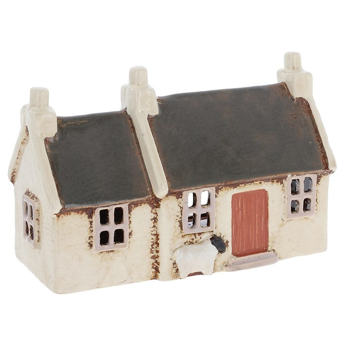 Beige Slate Roof Farm House | Village Pottery Tealight Holder