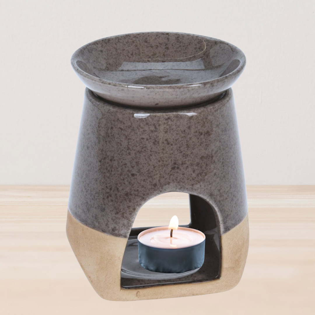 Reactive Glaze Grey | Tealight Wax Burner