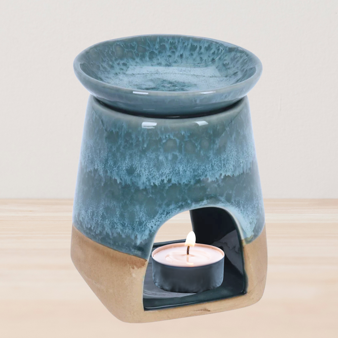 Reactive Glaze Blue | Tealight Wax Burner