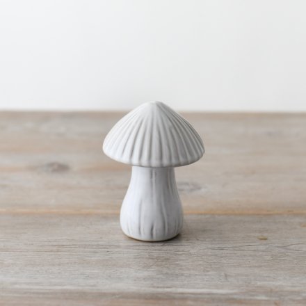 Ribbed Mushroom Small | Reactive Glaze Ceramic Ornament