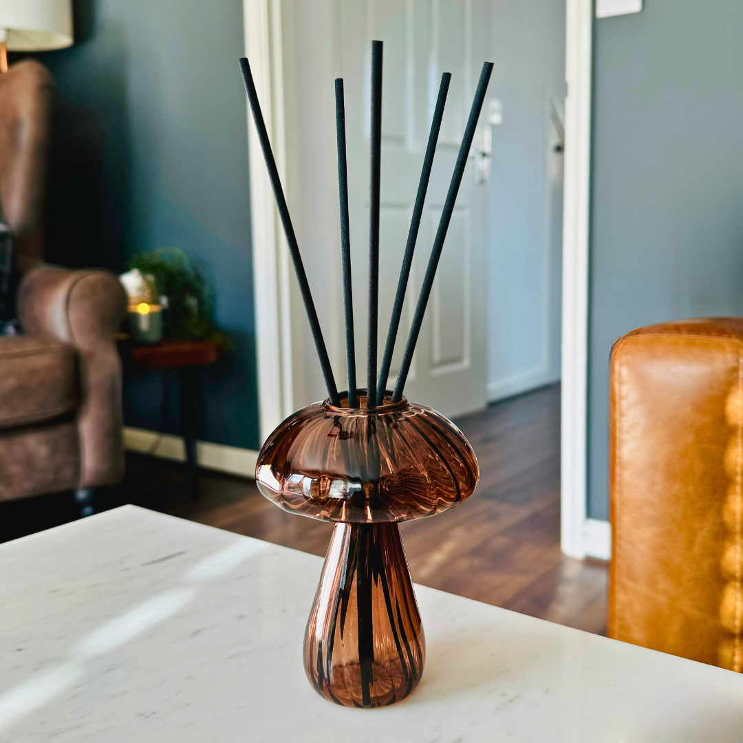 Amber Glass Mushroom Limited Edition Reed Diffuser