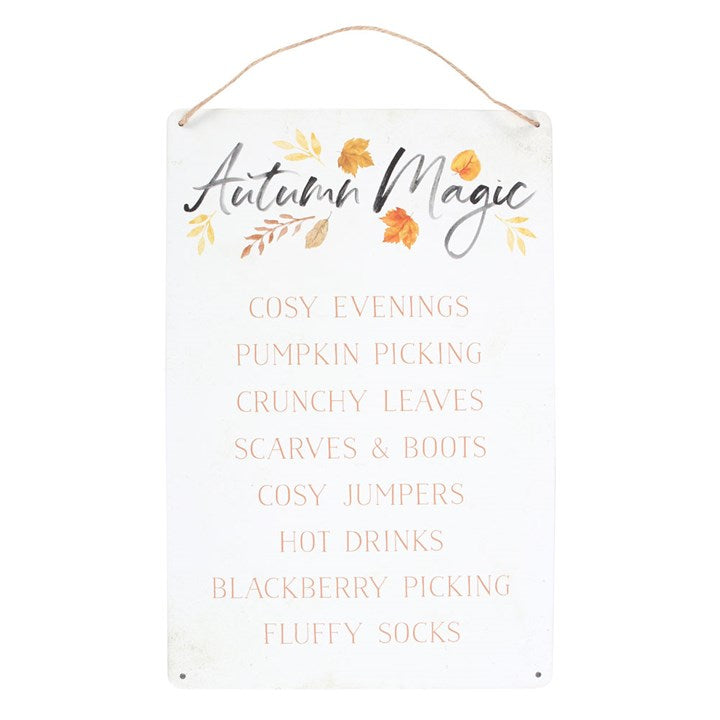 Autumn Magic | Hanging Metal Sign