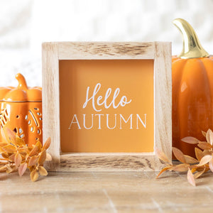 Hello Autumn | Rustic Wooden Frame Sign