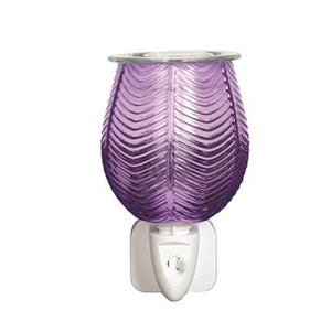 Ribbed Lilac Glass | Mini Plug In Burner