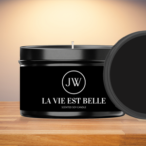 La Vie Est Belle | Soy Tin Candle