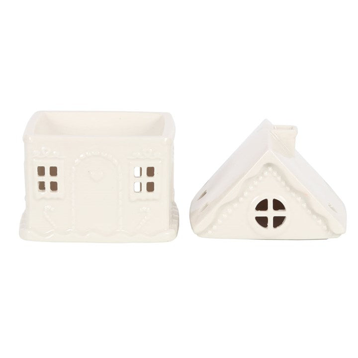 White Gingerbread House | Tealight Wax Burner