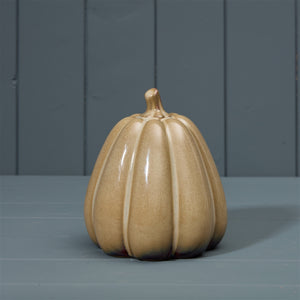 Pumpkin Large | Caramel Rustic Ceramic Ornament