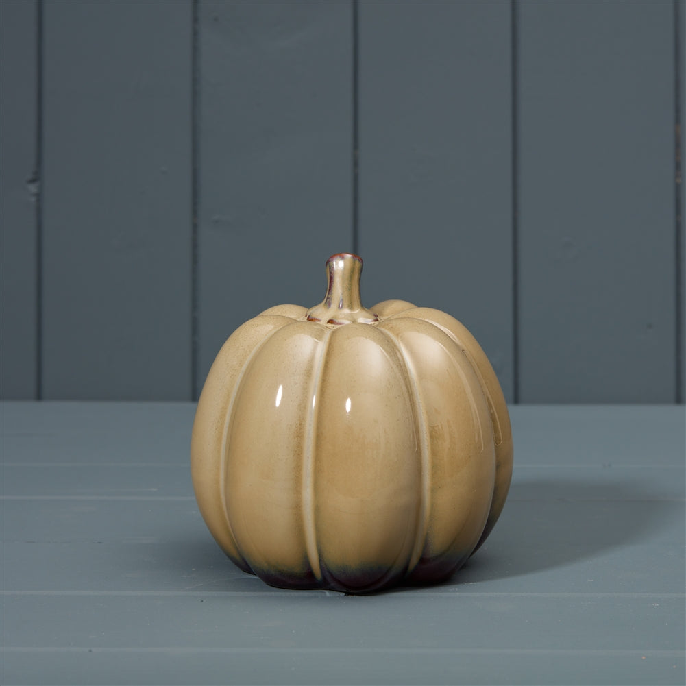 Pumpkin Medium | Caramel Rustic Ceramic Ornament