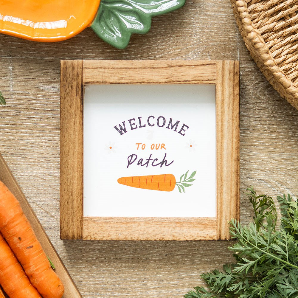 Carrot Patch Wooden Sign