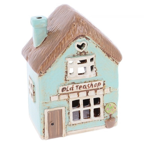 Aqua Old Tea Shop | Village Pottery Tealight Holder