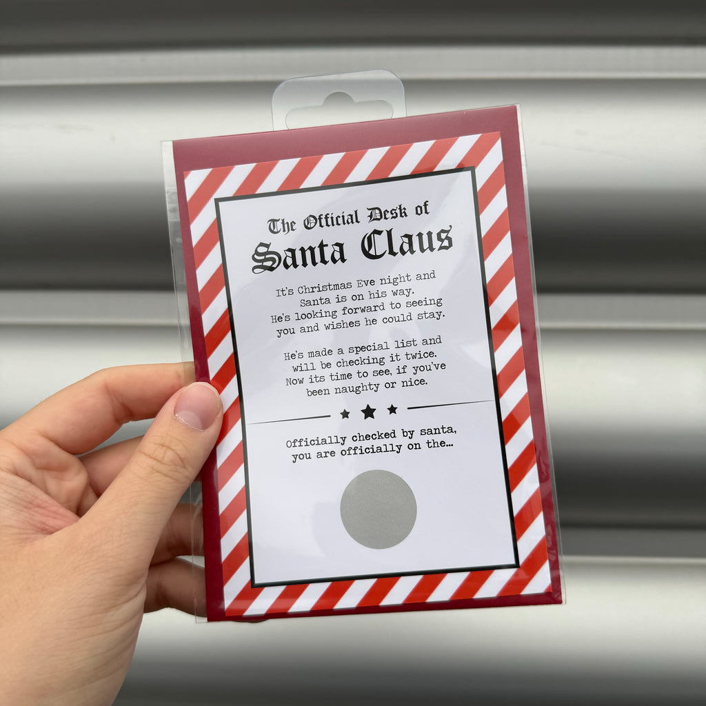 Santa's Nice Certificate Card