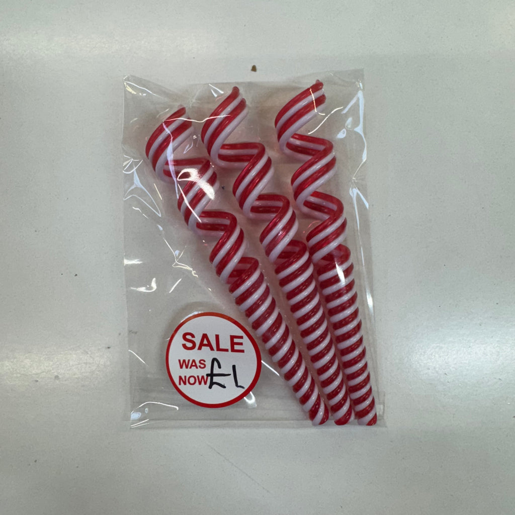 Candy Cane Twirl Tree Decs x3