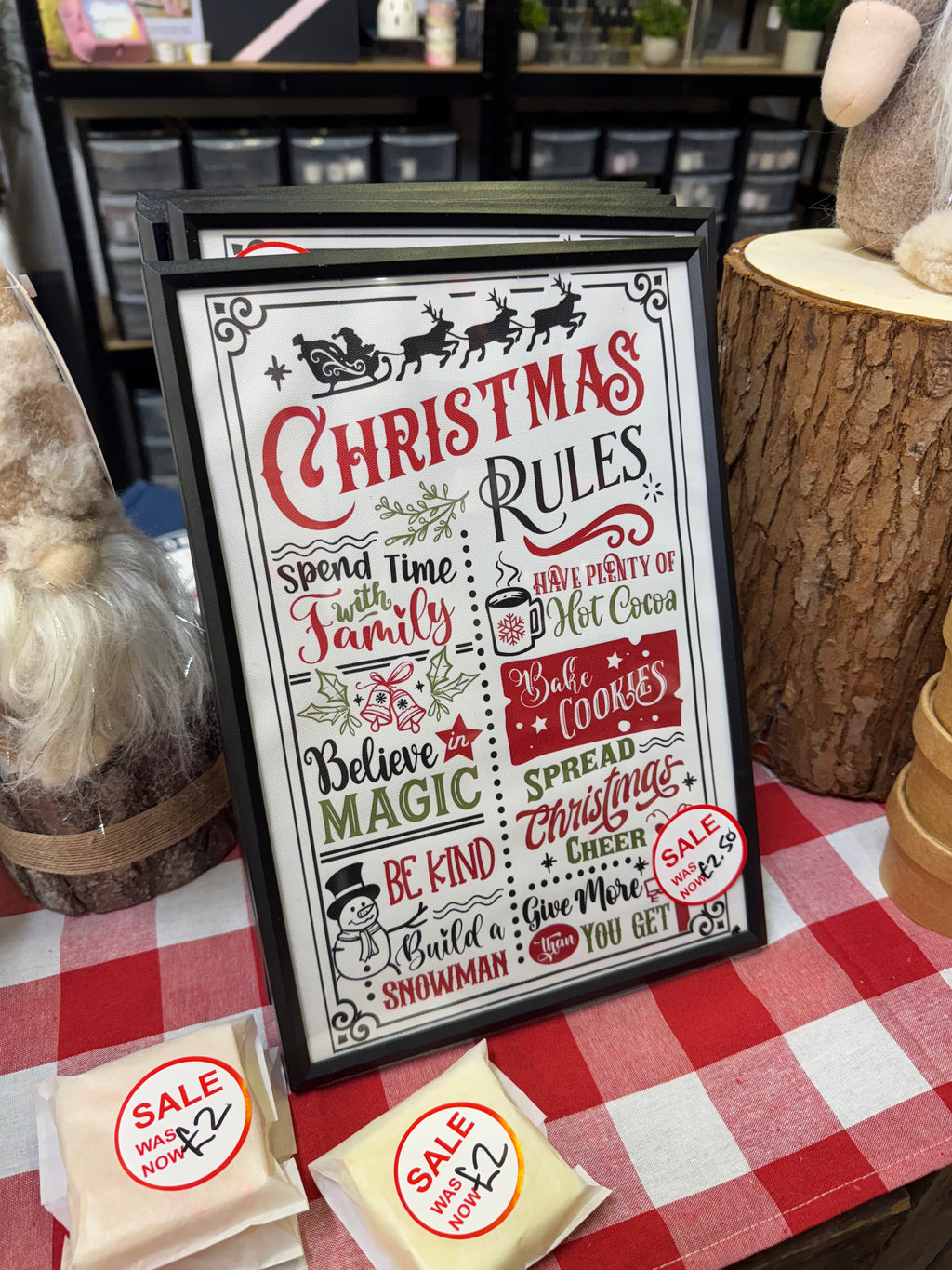 Christmas Rules A4 Sign