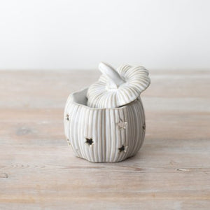 Ribbed Pumpkin | Reactive Glaze Ceramic Wax Burner