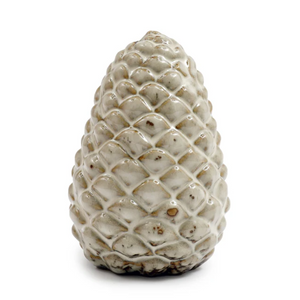 Pinecone | 11cm Cream Reactive Glaze Ceramic Ornament