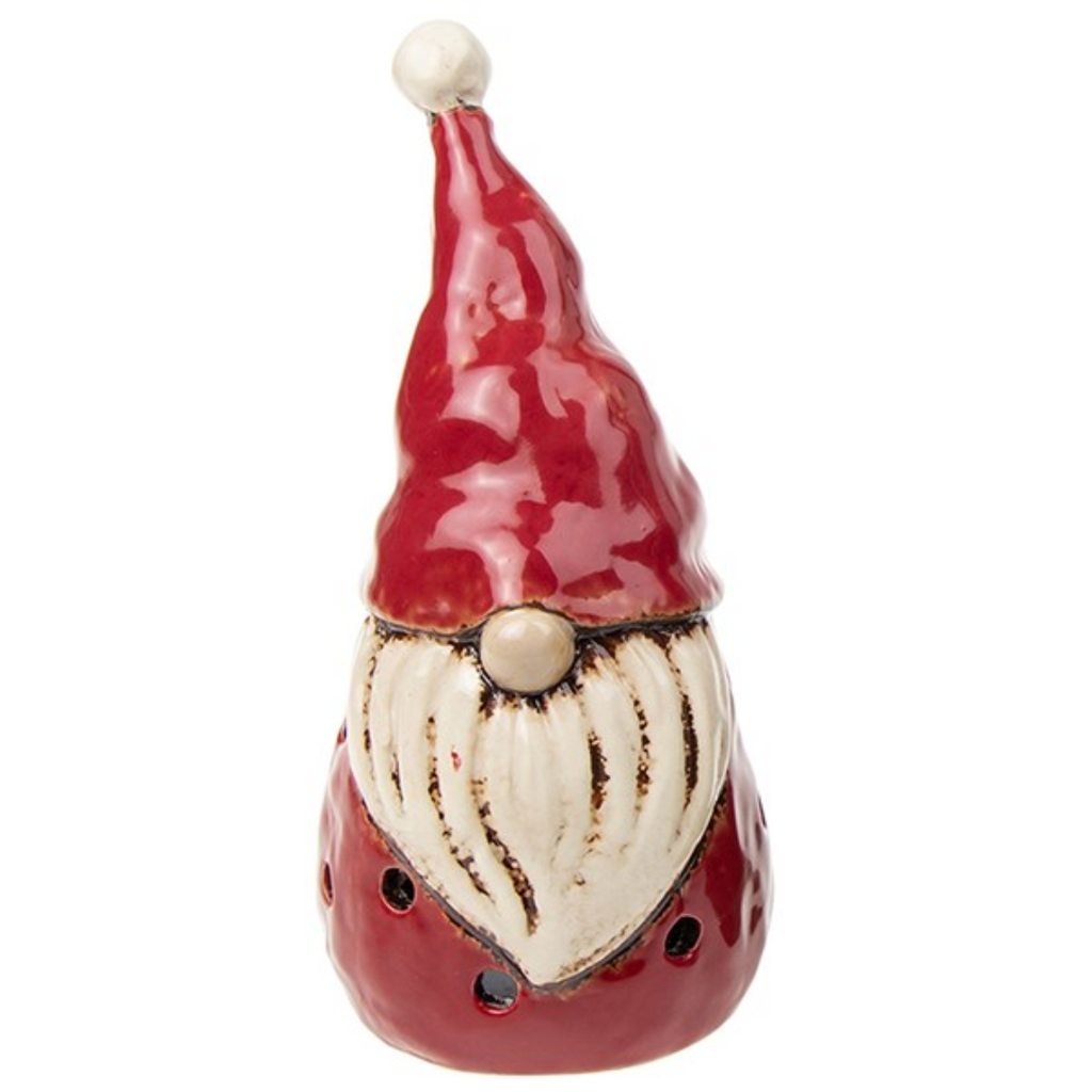 Christmas Large Red Gonk | Village Pottery Tealight Holder