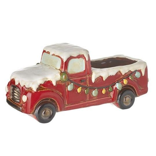 Christmas Red Truck | Village Pottery Planter