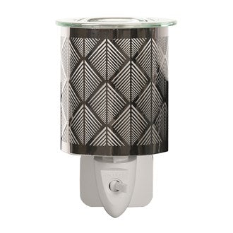 Silver Chevron | Mini Plug In Burner