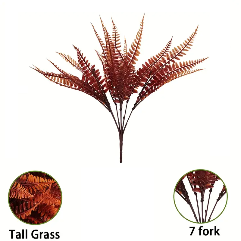 Artificial Autumn Fern Plant Foliage Stems