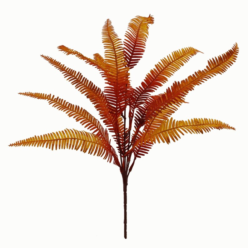 Artificial Autumn Fern Plant Foliage Stems