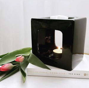 Talin Black | Opulence Tealight Burner