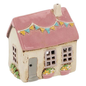 Beige Bunting & Garden House | Village Pottery Tealight Holder